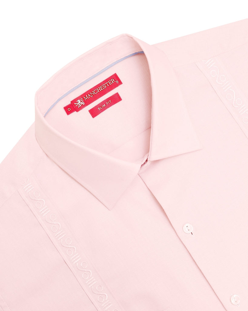 Manchester Camisa Guayabera Casual Slim Fit Algodón y Poliéster - Manga Larga - Manchester