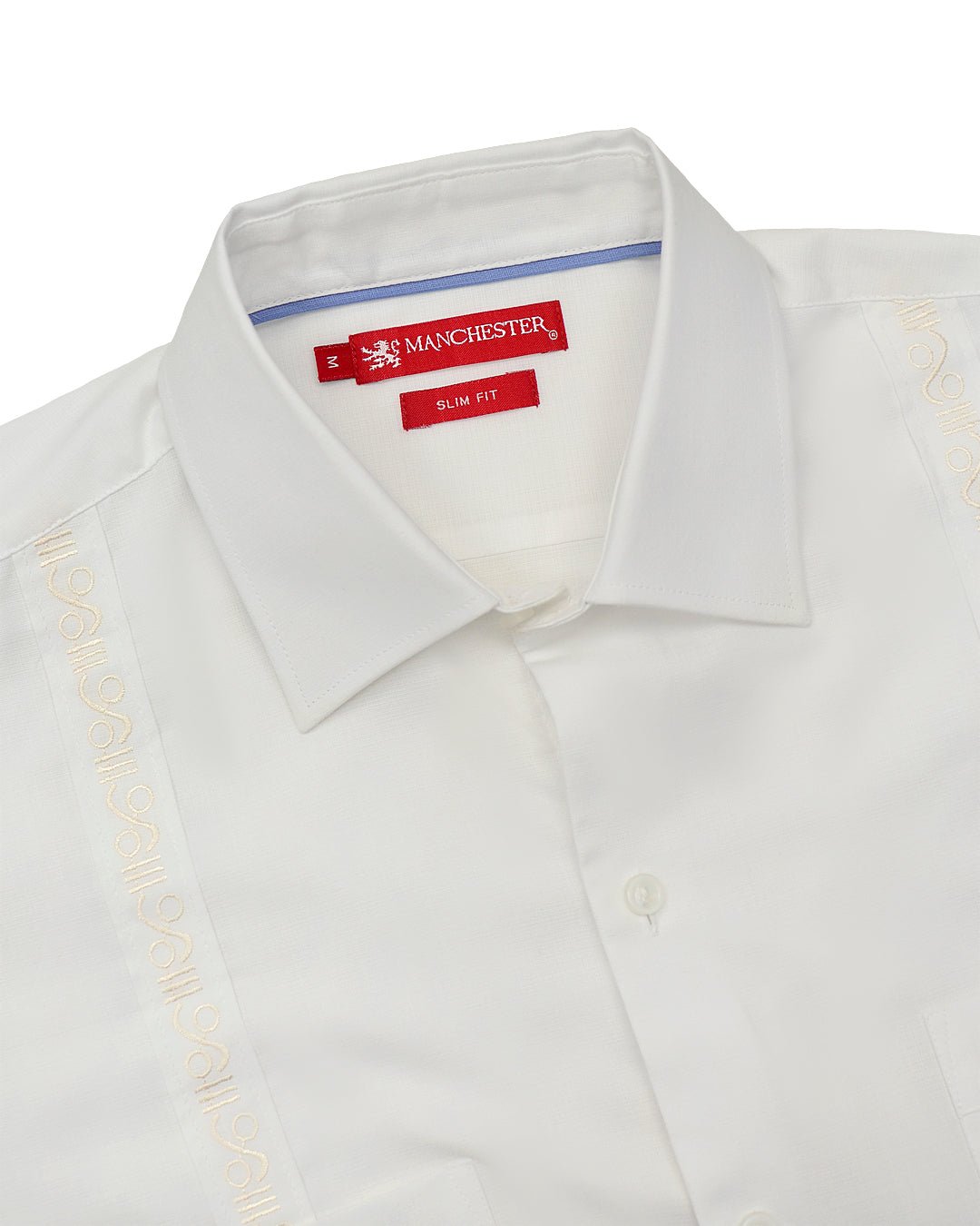 Manchester Camisa Guayabera Casual Slim Fit Algodón y Poliéster - Manga Larga - Manchester