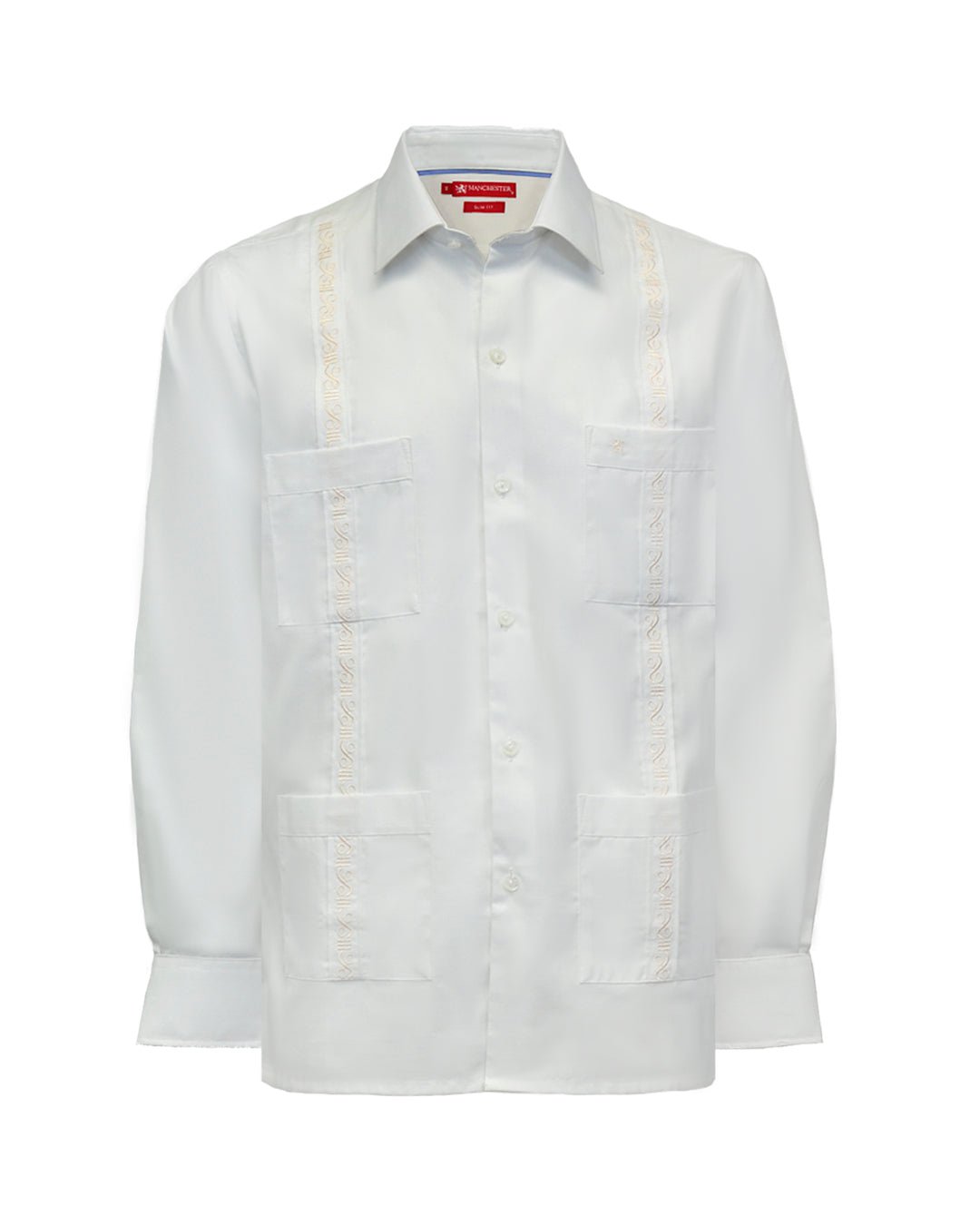 Manchester Camisa Guayabera Casual Slim Fit Algodón y Poliéster - Manga Larga - Manchester