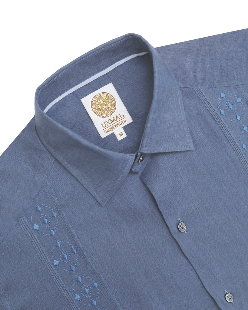 Manchester Camisa Guayabera Clásica 100% Lino - Manga Larga - Manchester