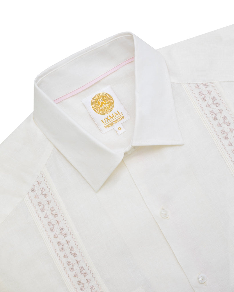 Manchester Camisa Guayabera Clásica Mezcla Lino - Manga Larga - Manchester