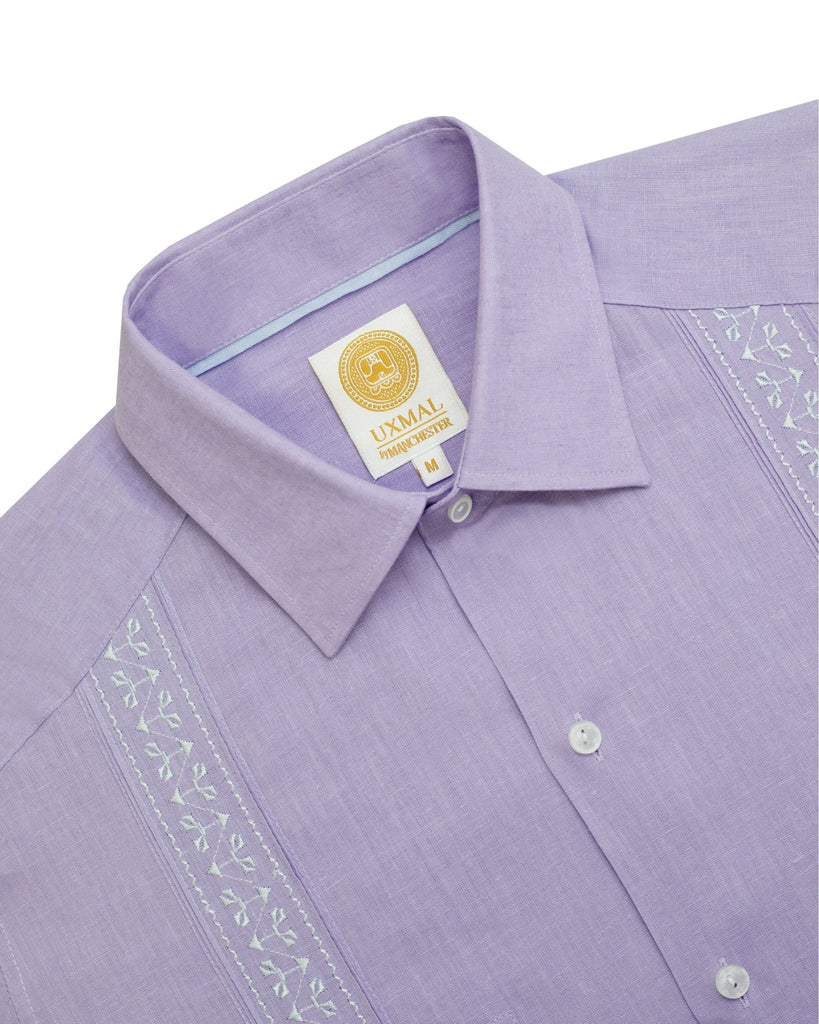 Manchester Camisa Guayabera Clásica Mezcla Lino - Manga Larga - Manchester