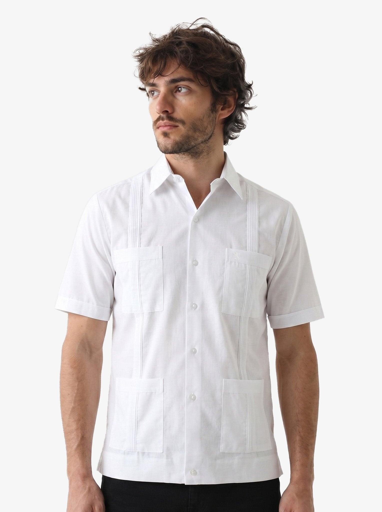 Manchester Camisa Guayabera Corta Algodón y Poliéster Manga Corta - Manchester