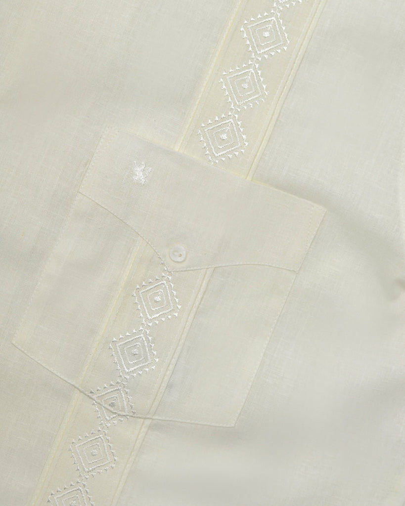 Manchester Camisa Guayabera Lino y Algodón - Manga Larga - Manchester