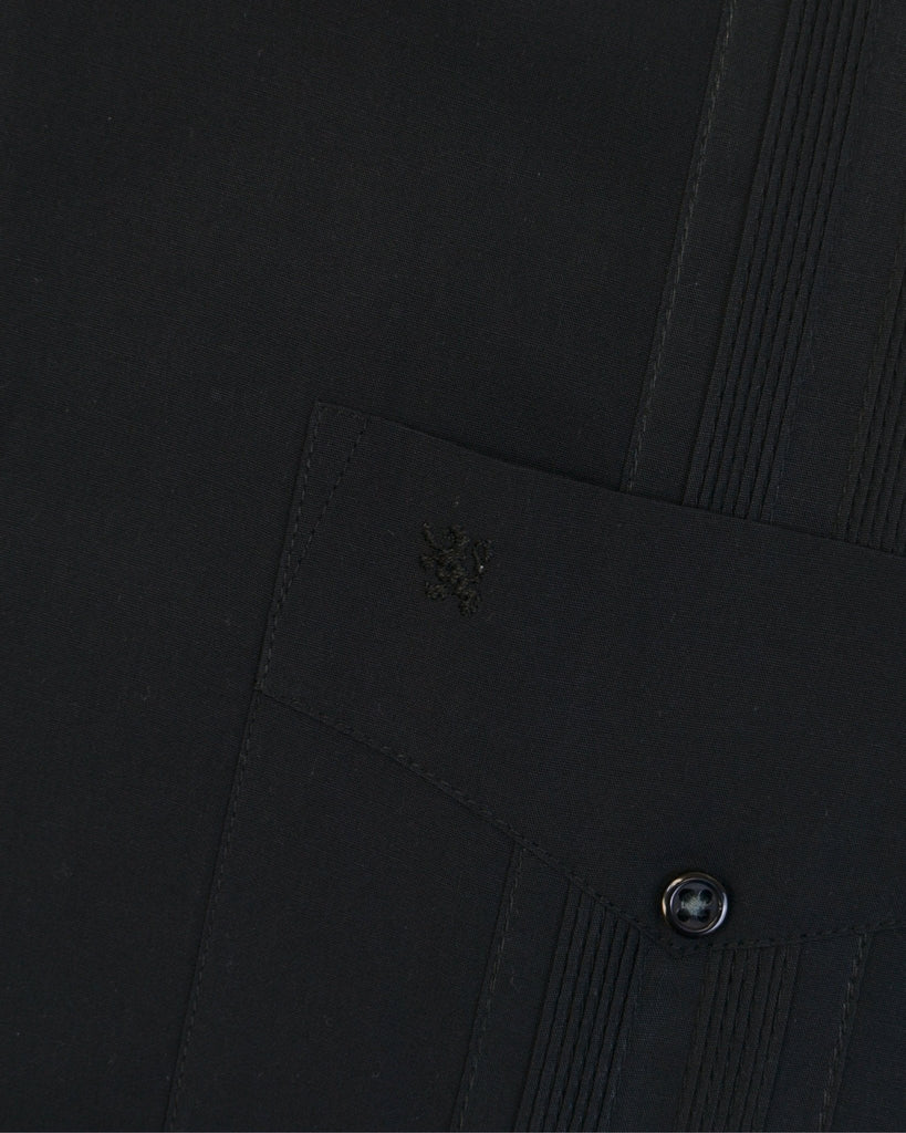 Manchester Camisa Guayabera Lisa 100% Algodón Manga Larga - Manchester