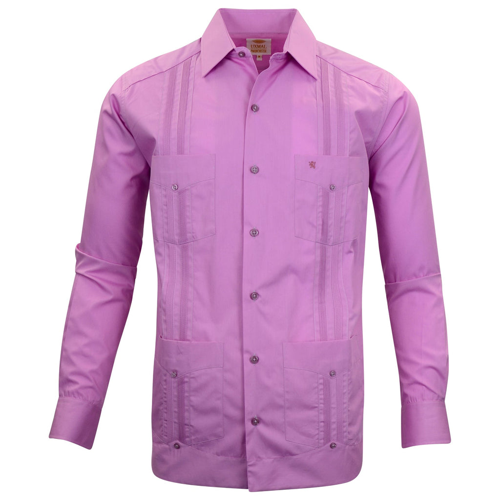 Manchester Camisa Guayabera Lisa 100% Algodón Manga Larga - Manchester