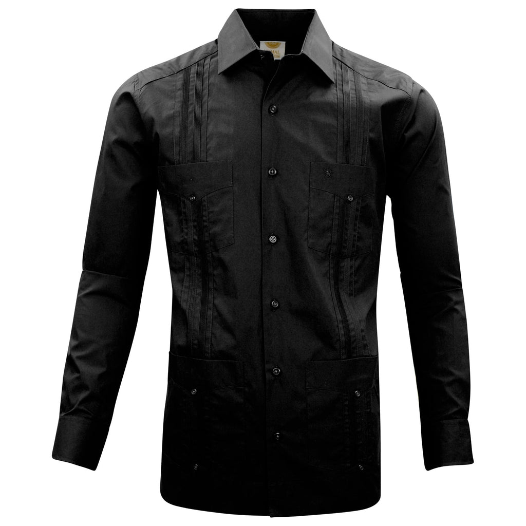 Manchester Camisa Guayabera Lisa 100% Algodón Manga Larga - Manchester