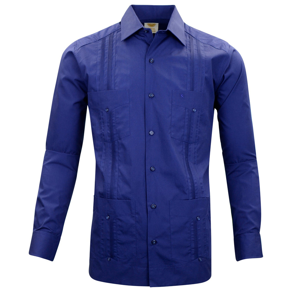Manchester Camisa Guayabera Lisa 100% Algodón Manga Larga - Manchester