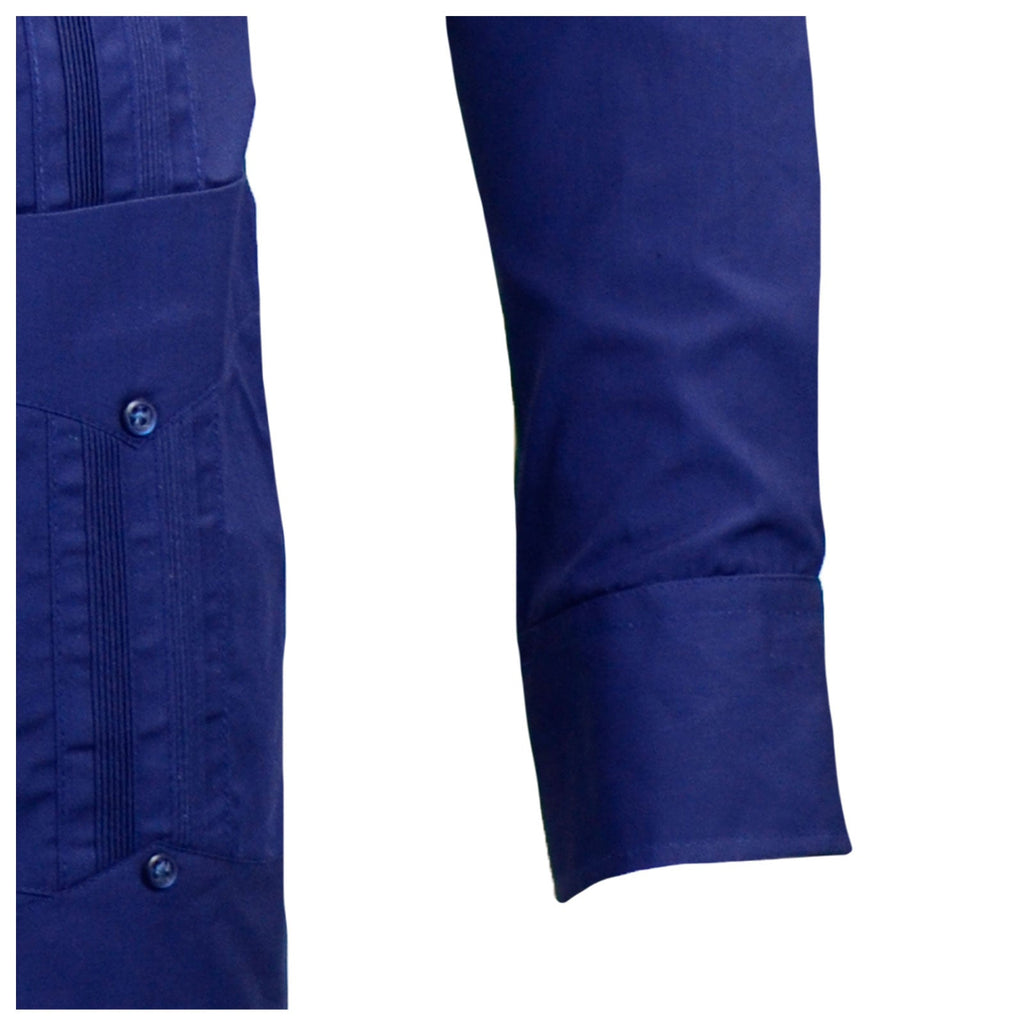 Manchester Camisa Guayabera Lisa 100% Algodón Manga Larga - Manchester