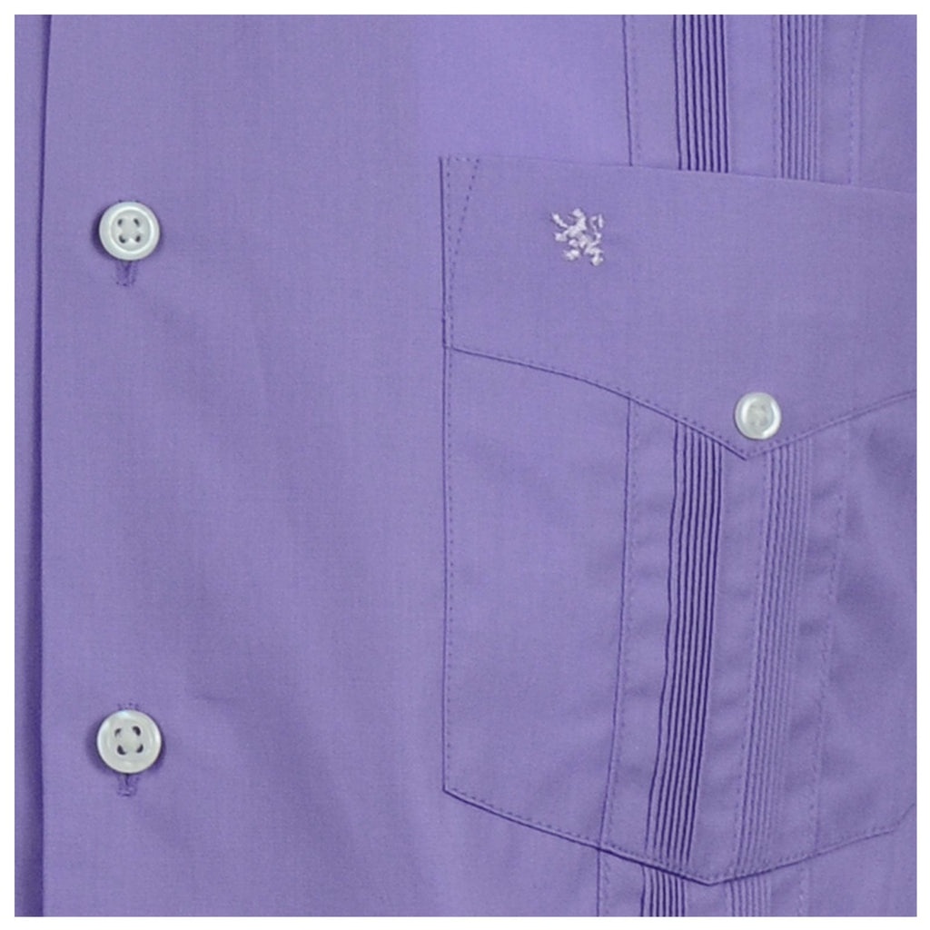 Manchester Camisa Guayabera Lisa 100% Algodón Manga Larga - Manchester