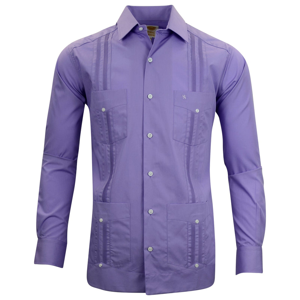 Manchester Camisa Guayabera Lisa 100% Algodón Manga Larga - Manchester