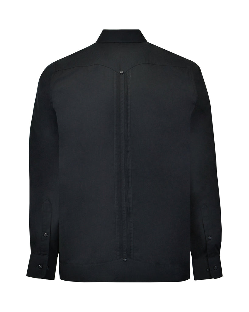 Manchester Camisa Guayabera Lisa 100% Algodón Manga Larga - Manchester