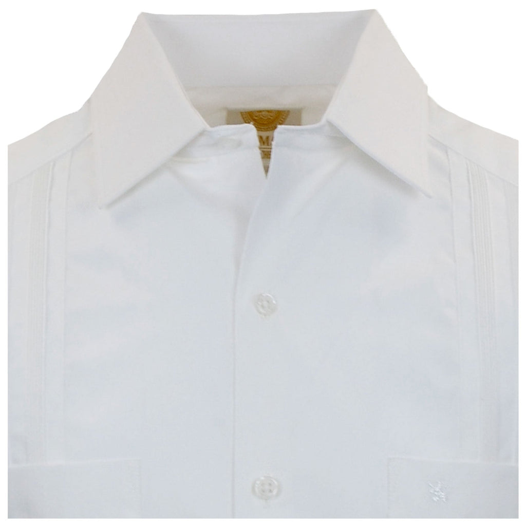 Manchester Camisa Guayabera Lisa 100% Algodón Manga Larga - Manchester