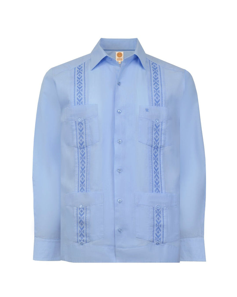 Manchester Camisa Guayabera Mezcla Lino - Manga Larga - Manchester