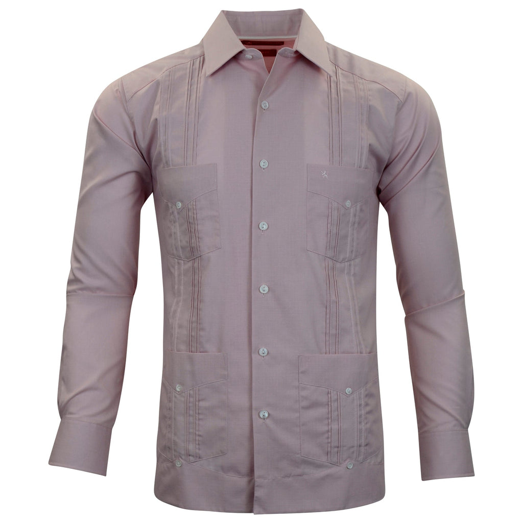 Manchester Camisa Guayabera Slim Fit Algodón y Poliéster Manga Larga - Manchester