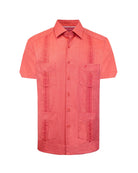 Manchester Camisa Guayabera Slim Fit Poliéster y Algodón Manga Corta - Manchester