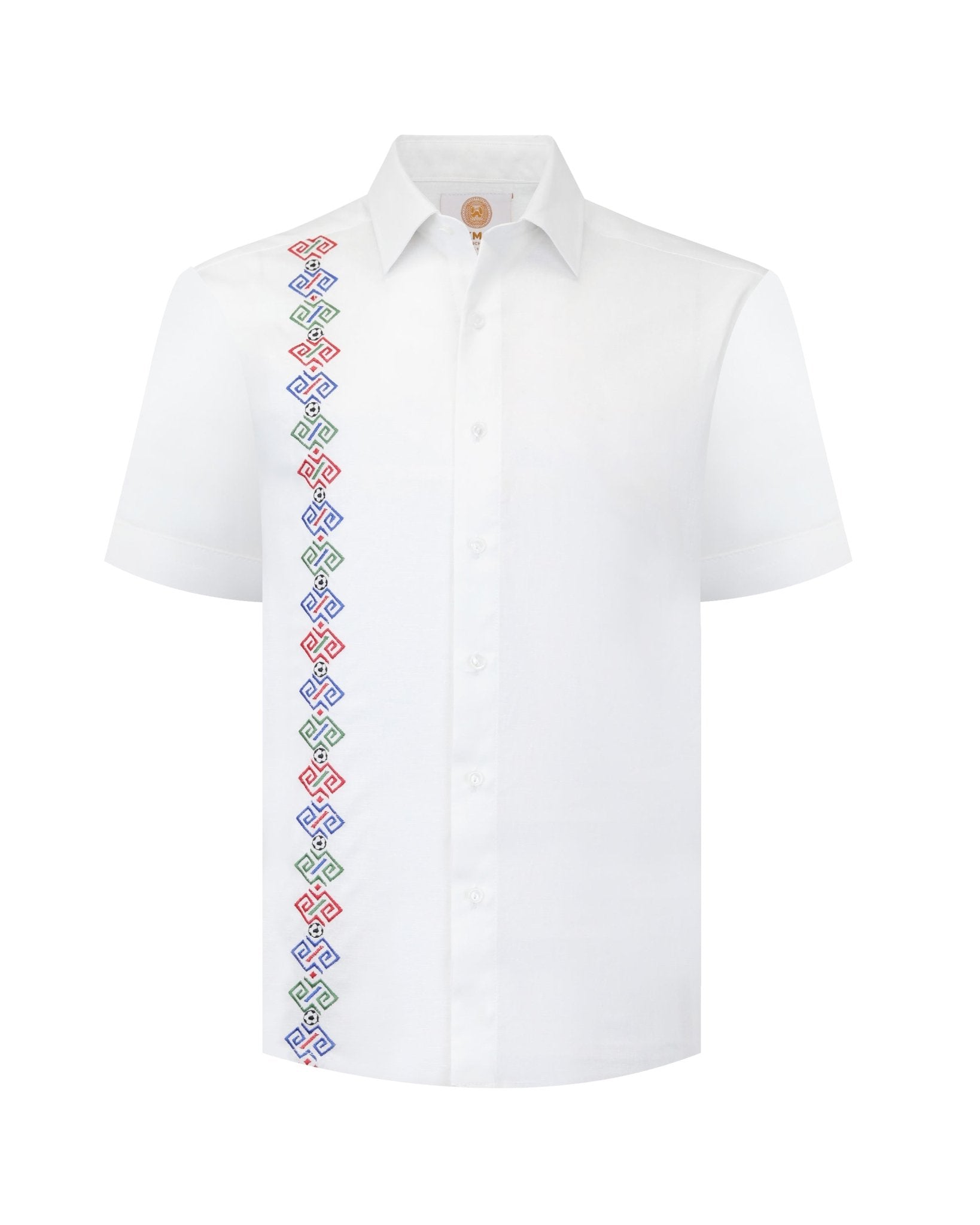 Manchester Camisa Lino Mundial 2026 Manga Corta - Frescura Tipo Guayabera - Manchester