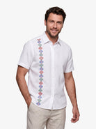 Manchester Camisa Lino Mundial 2026 Manga Corta - Frescura Tipo Guayabera - Manchester