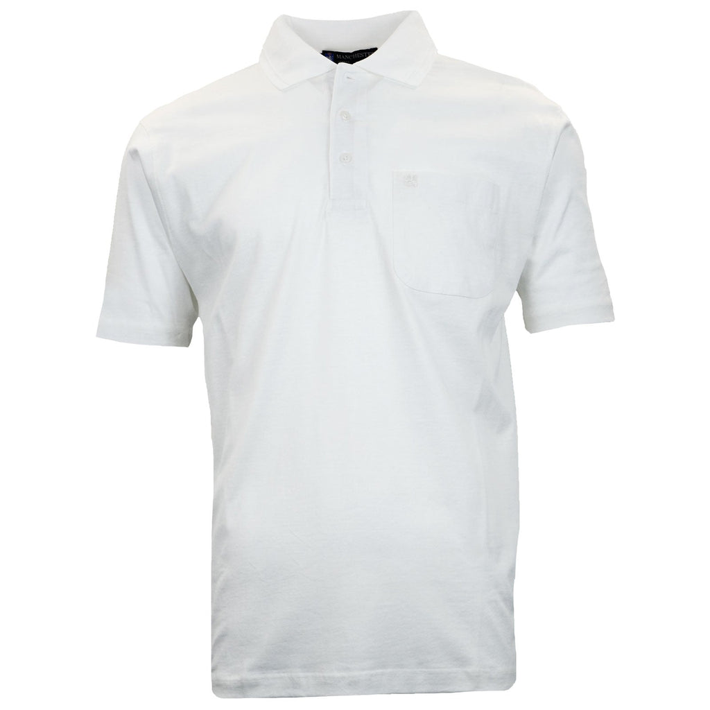 Manchester Camisa Polo Lisa De Manga Corta Y Bolsillo En Algodon - Manchester
