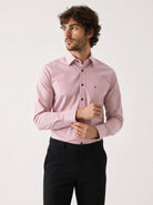 Manchester Camisa Regular Fit en Algodón-Poliéster color rojo para hombre