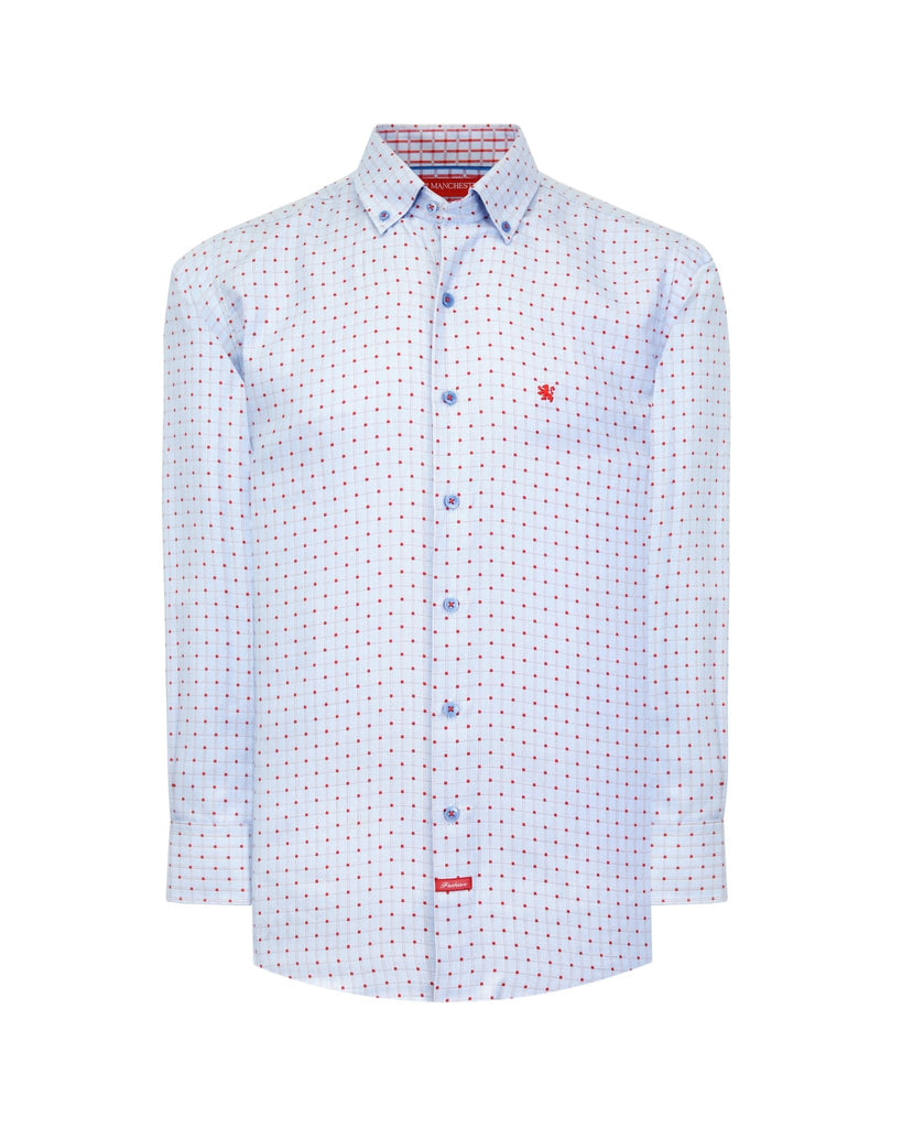 Manchester Camisa Slim Fit Mezcla Algodón Manga Larga - Manchester