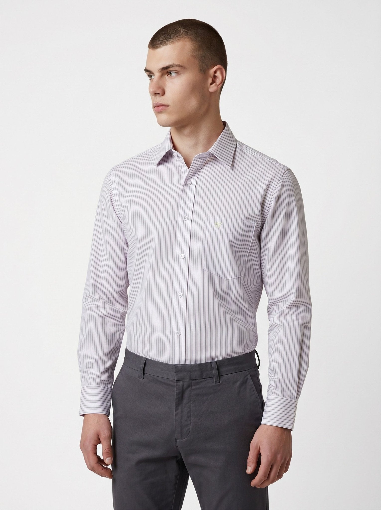 Manchester Camisa Slim Fit Vestir Poliéster y Algodón - Manchester