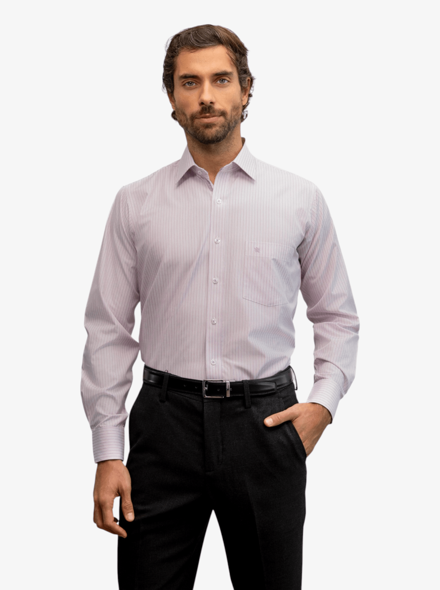 Manchester Camisa Slim Fit Vestir Poliéster y Algodón - Manchester
