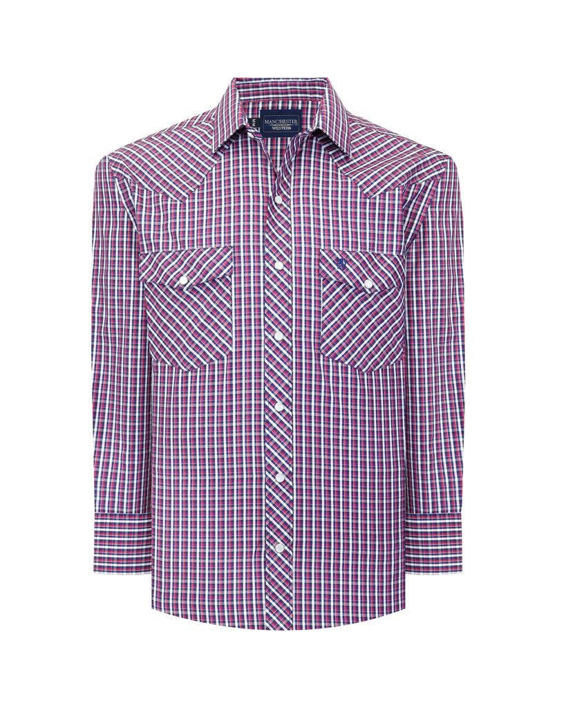 Manchester Camisa Vaquera Cuadros Algodón - Poliéster Manga Larga - Manchester