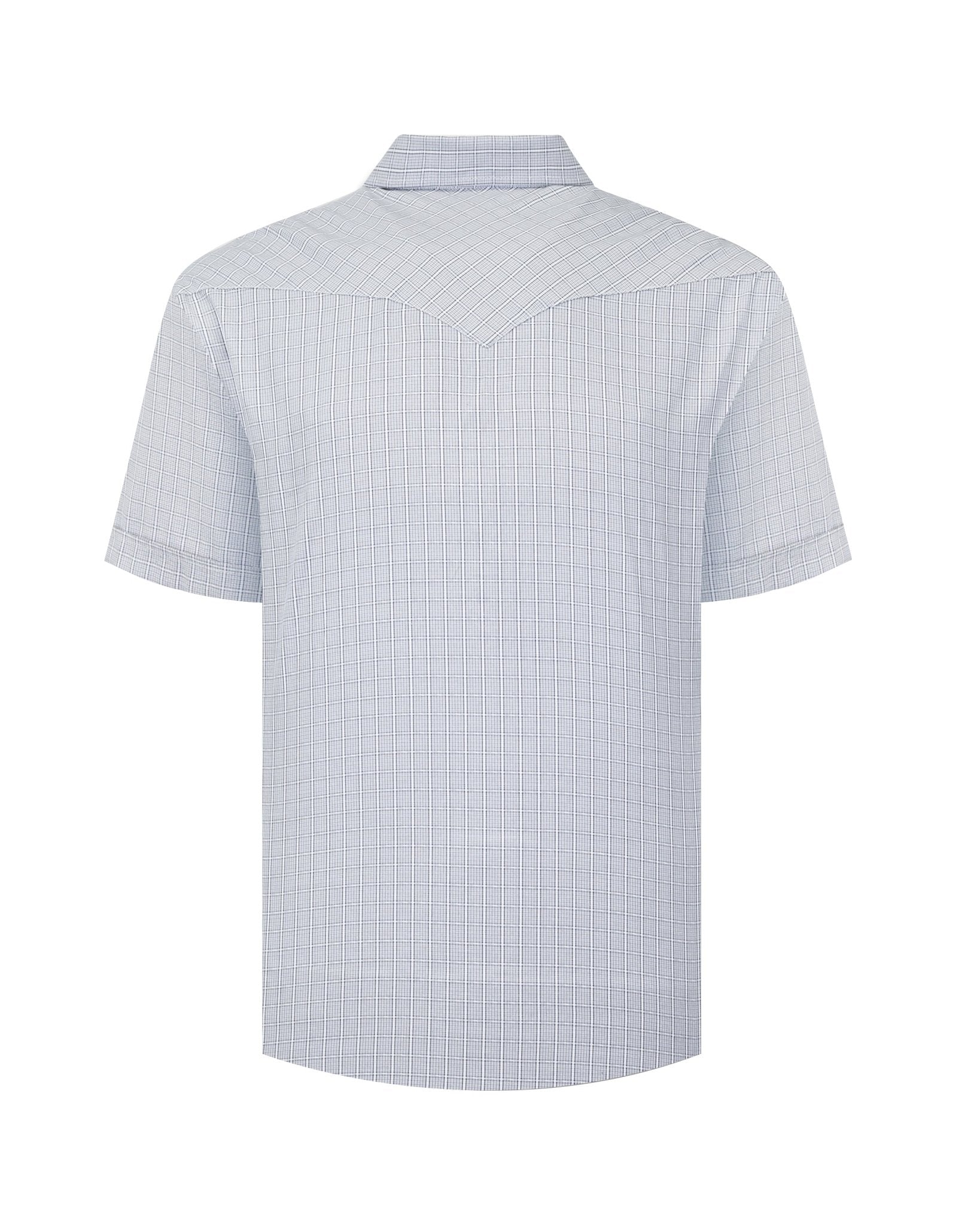 Manchester Camisa Vaquera de Manga Corta con Canesú y Bolsillos de Solapa - Manchester