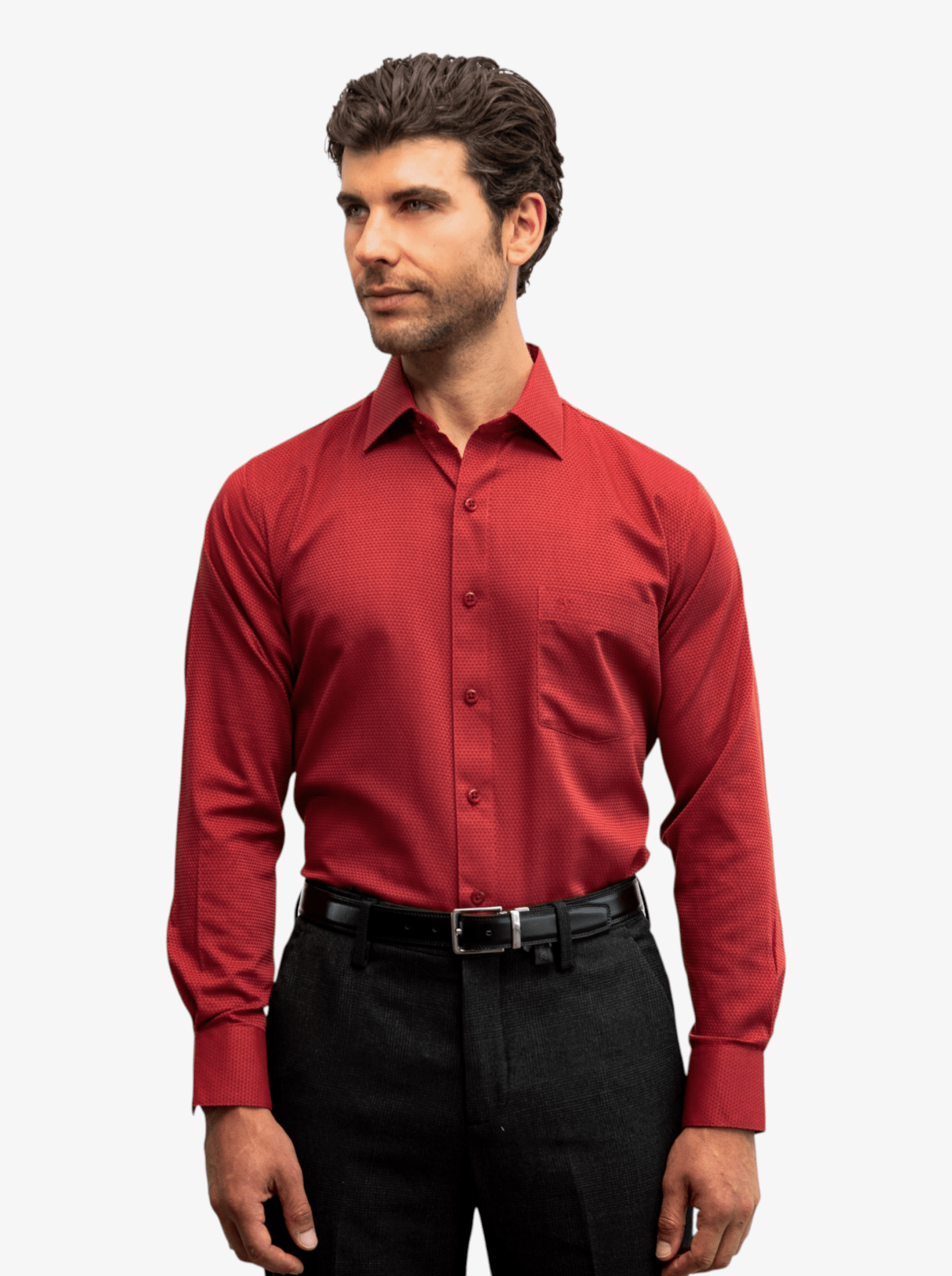 Manchester Camisa Vestir Algodón-Poliéster Diseño Liso Manga Larga - Manchester