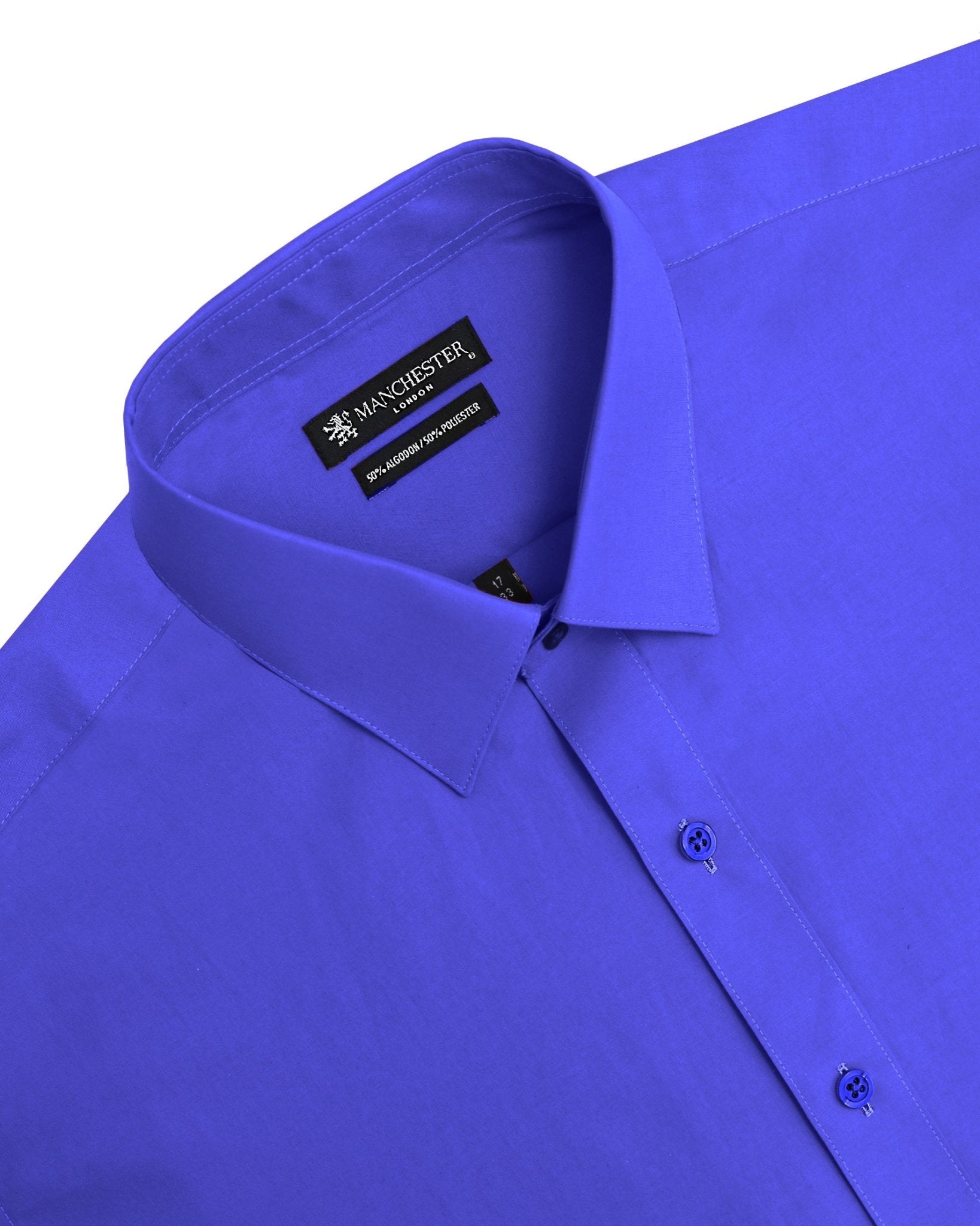 Manchester Camisa Vestir Algodón - Poliéster - Manga Larga - Manchester