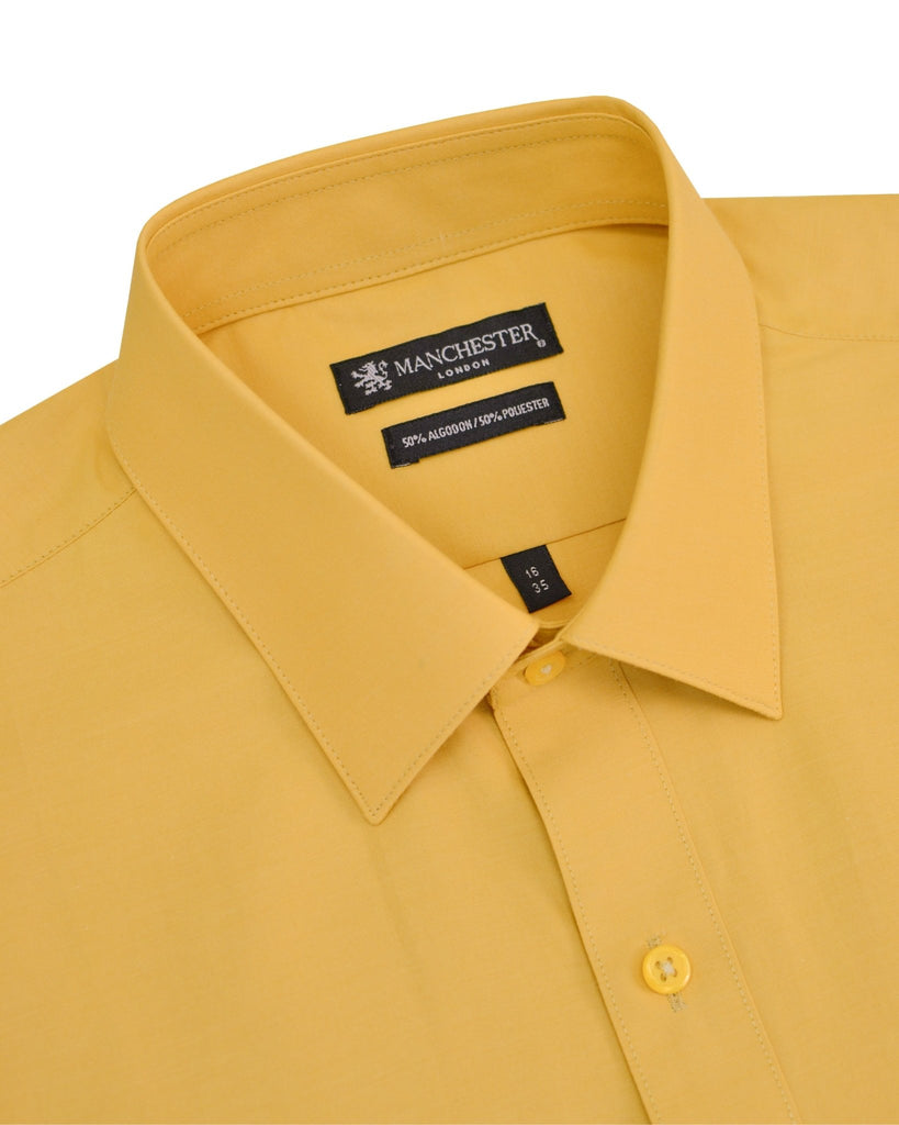 Manchester Camisa Vestir Algodón - Poliéster - Manga Larga - Manchester