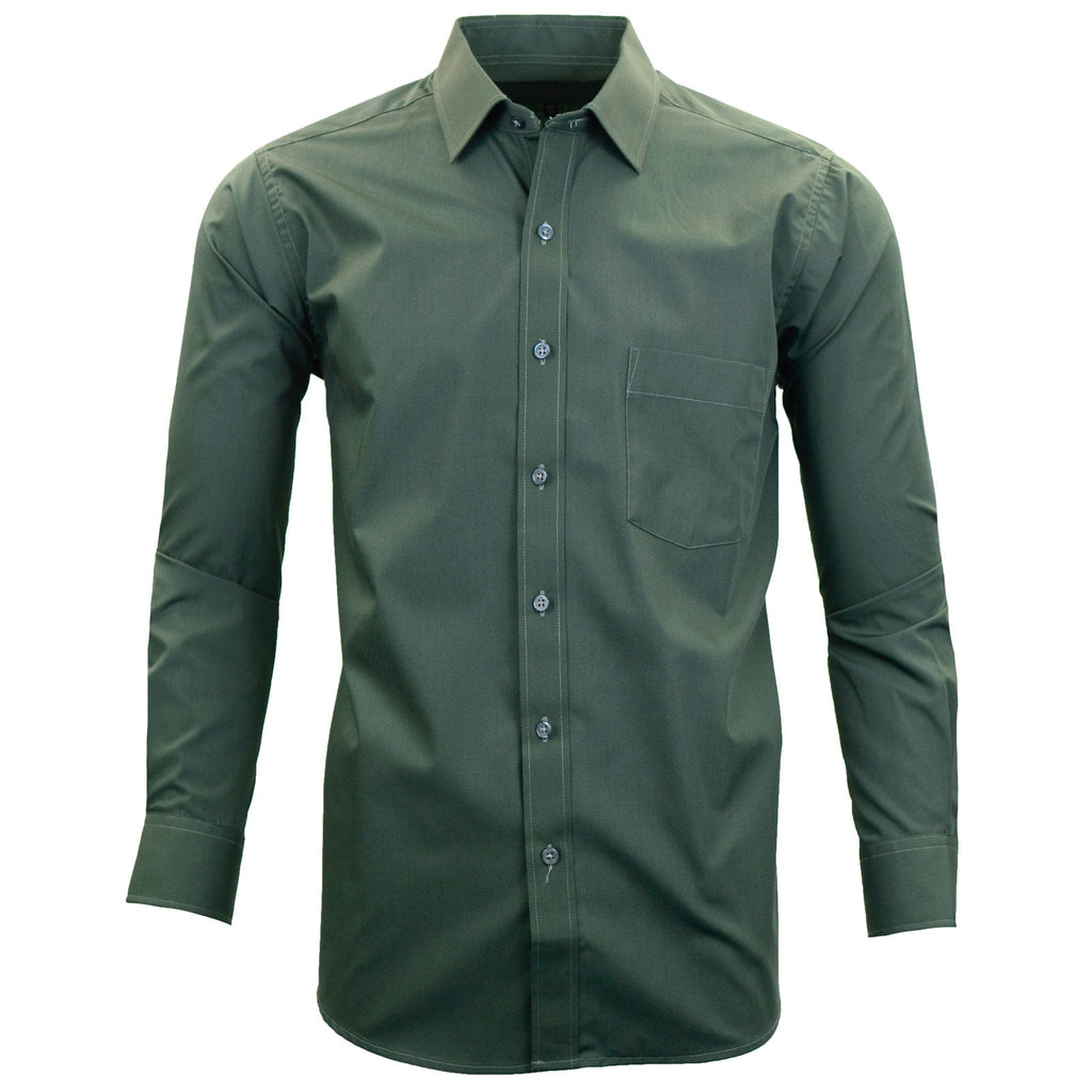 Manchester Camisa Vestir Algodón - Poliéster - Manga Larga - Manchester