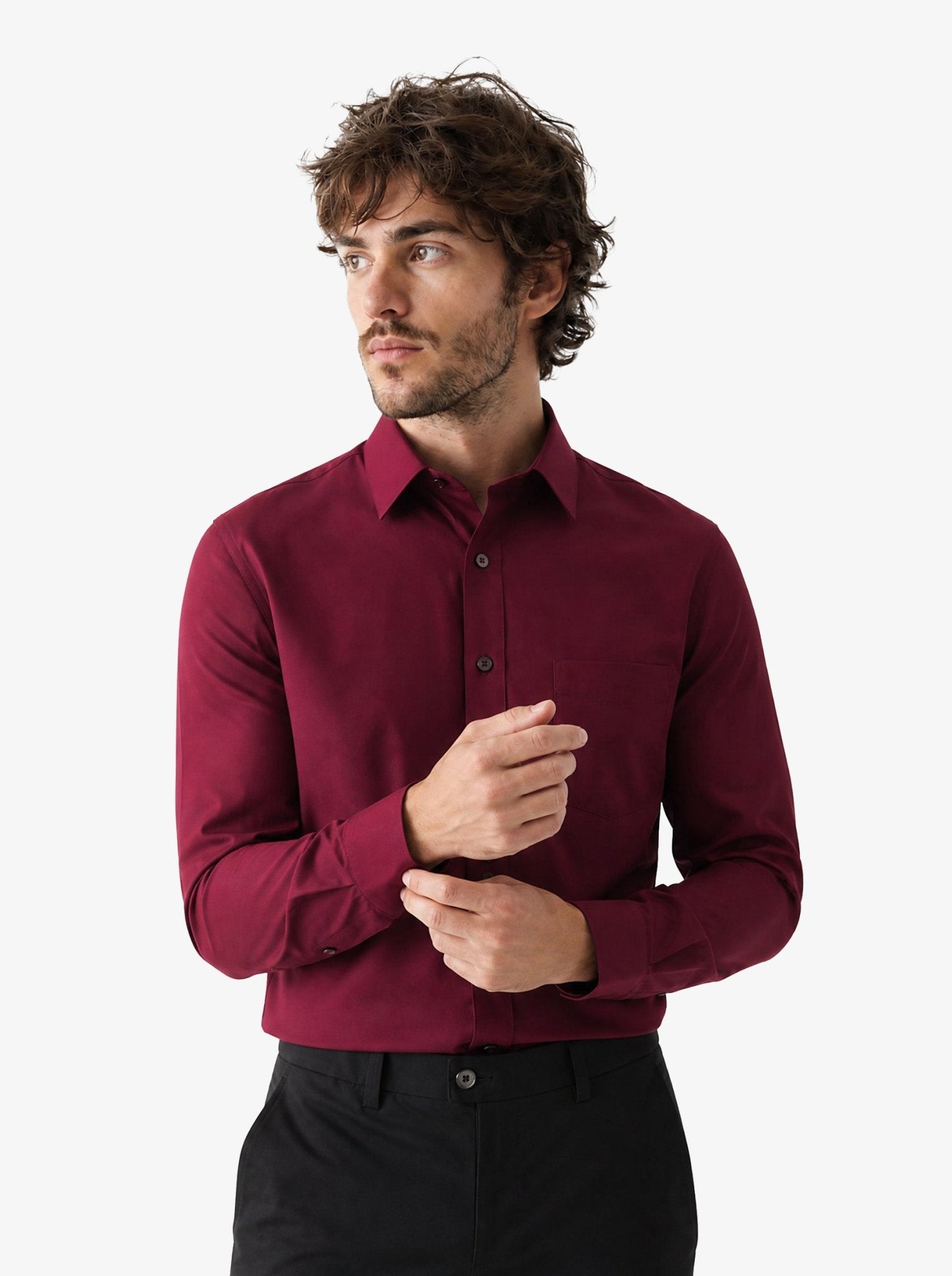 Manchester Camisa Vestir Algodón-Poliéster - Manga Larga para hombre