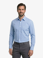 Modelo Manchester Camisa Vestir Algodón-Poliéster Manga Larga para hombre