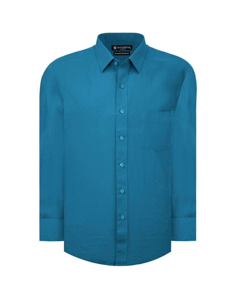 Manchester Camisa Vestir Algodón - Poliéster - Manga Larga - Manchester