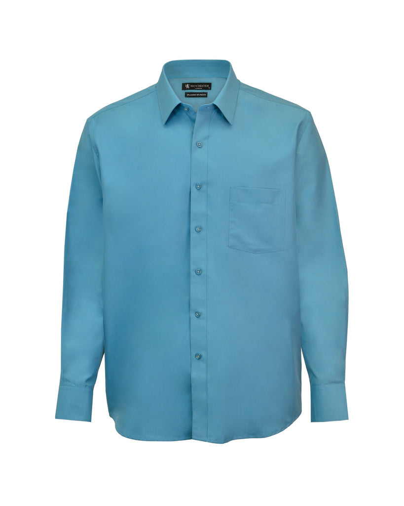 Manchester Camisa Vestir Algodón - Poliéster - Manga Larga - Manchester