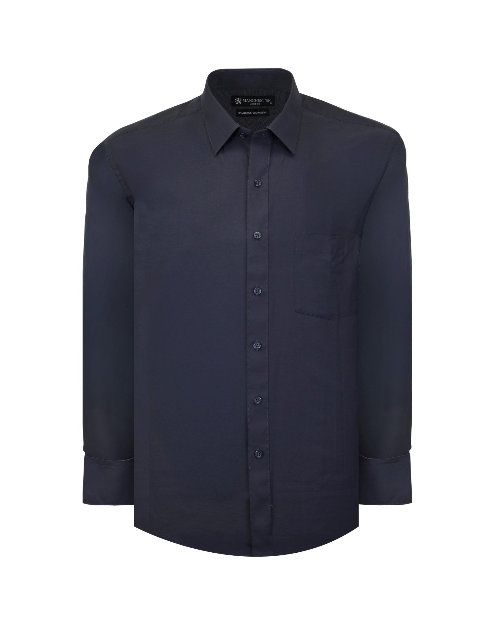Manchester Camisa Vestir Algodón - Poliéster - Manga Larga - Manchester