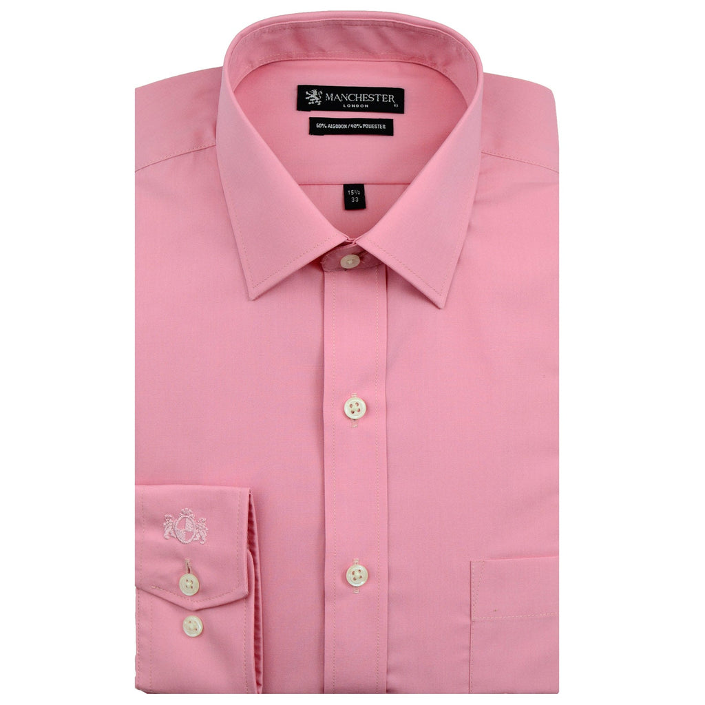 Manchester Camisa Vestir Algodón - Poliéster - Manga Larga - Manchester