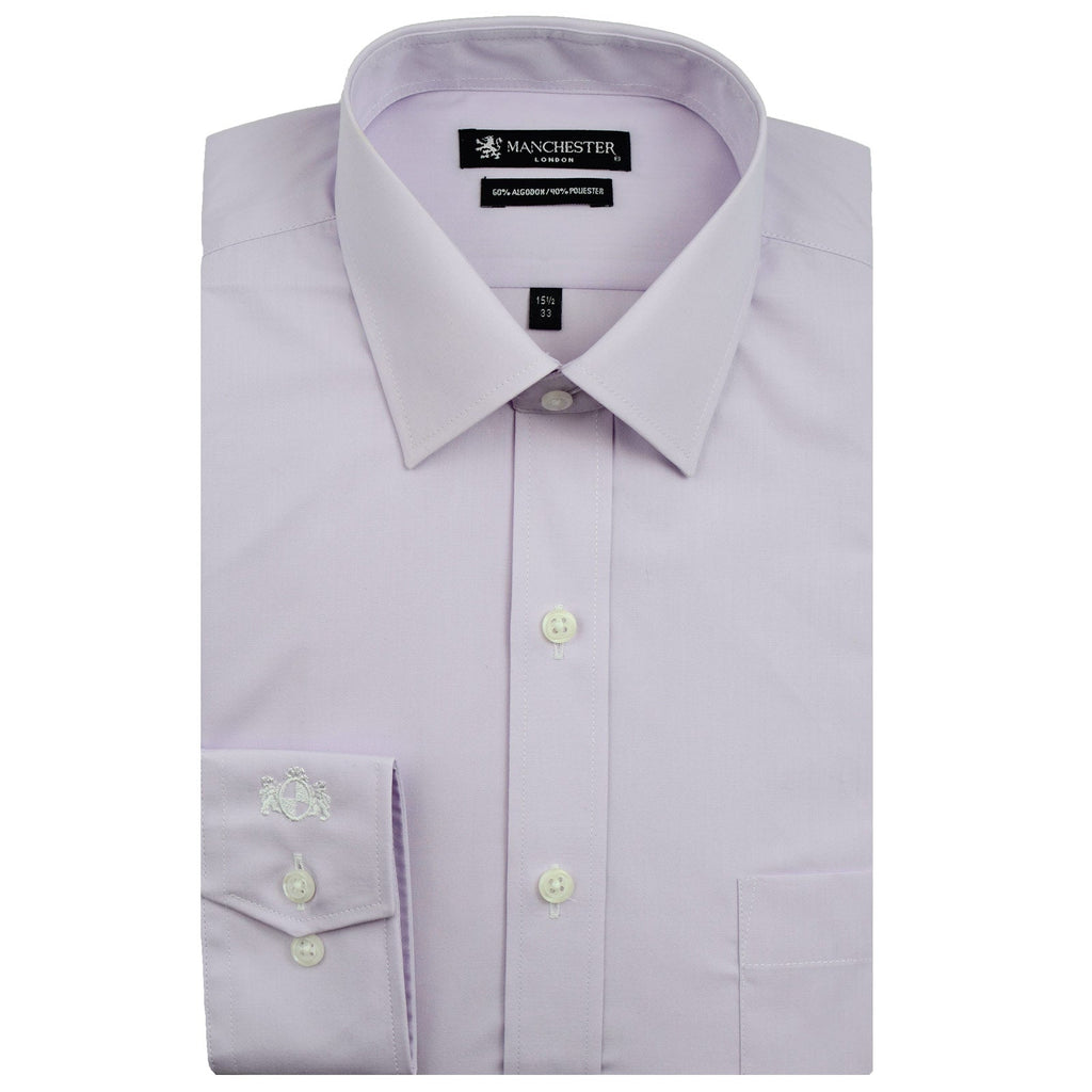 Manchester Camisa Vestir Algodón - Poliéster - Manga Larga - Manchester