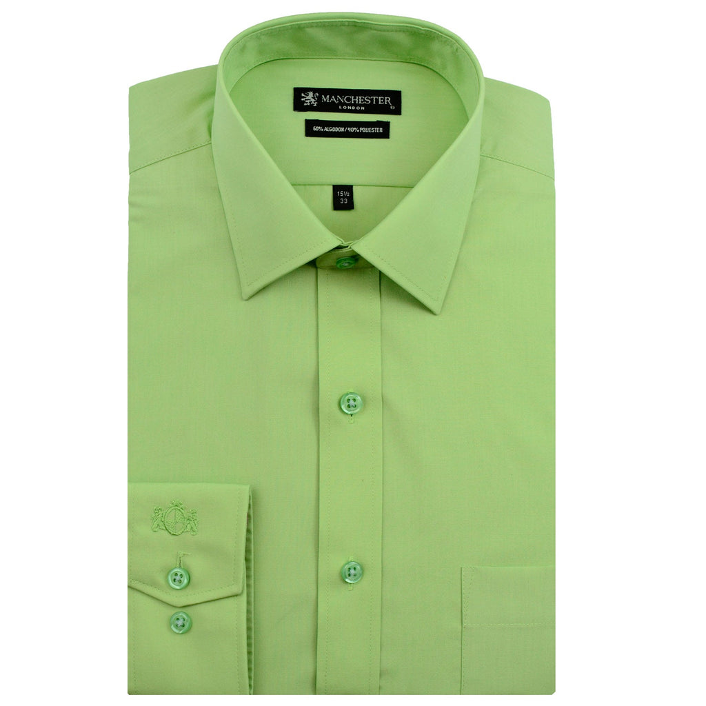Manchester Camisa Vestir Algodón - Poliéster - Manga Larga - Manchester