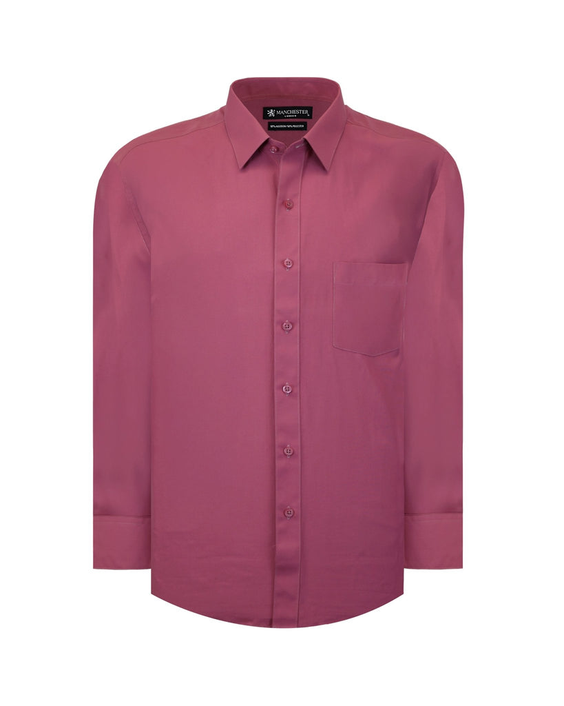 Manchester Camisa Vestir Algodón - Poliéster - Manga Larga - Manchester