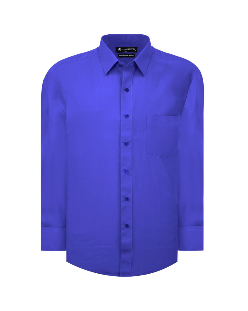 Manchester Camisa Vestir Algodón - Poliéster - Manga Larga - Manchester