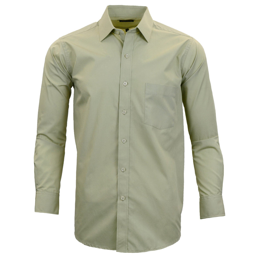 Manchester Camisa Vestir Algodón - Poliéster - Manga Larga - Manchester