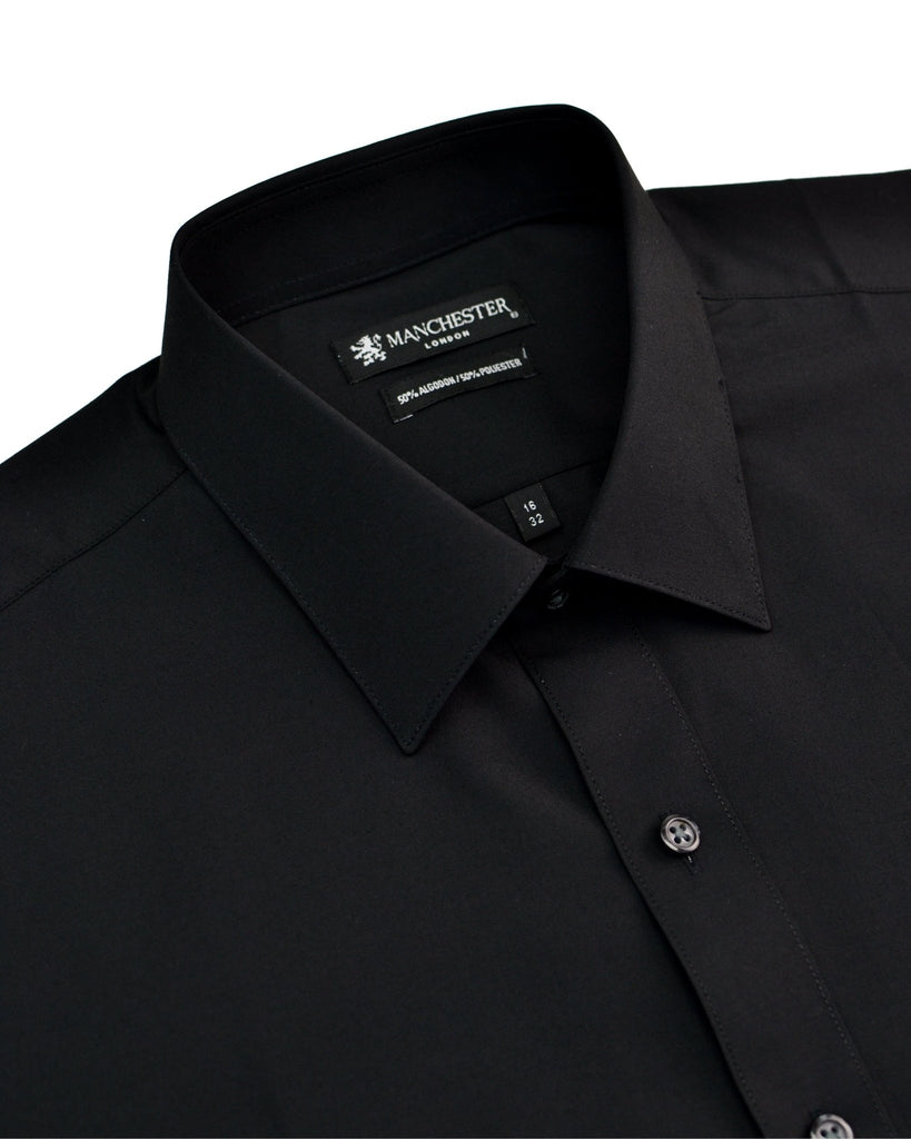 Manchester Camisa Vestir Algodón - Poliéster - Manga Larga - Manchester