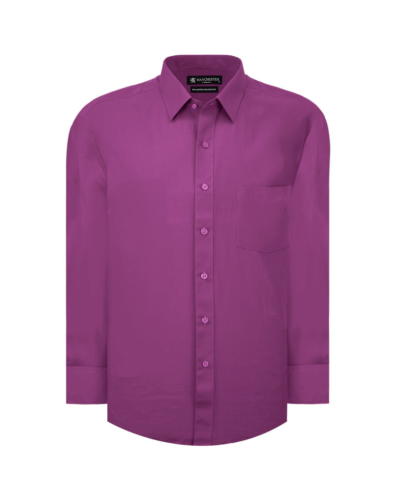 Manchester Camisa Vestir Algodón - Poliéster - Manga Larga - Manchester