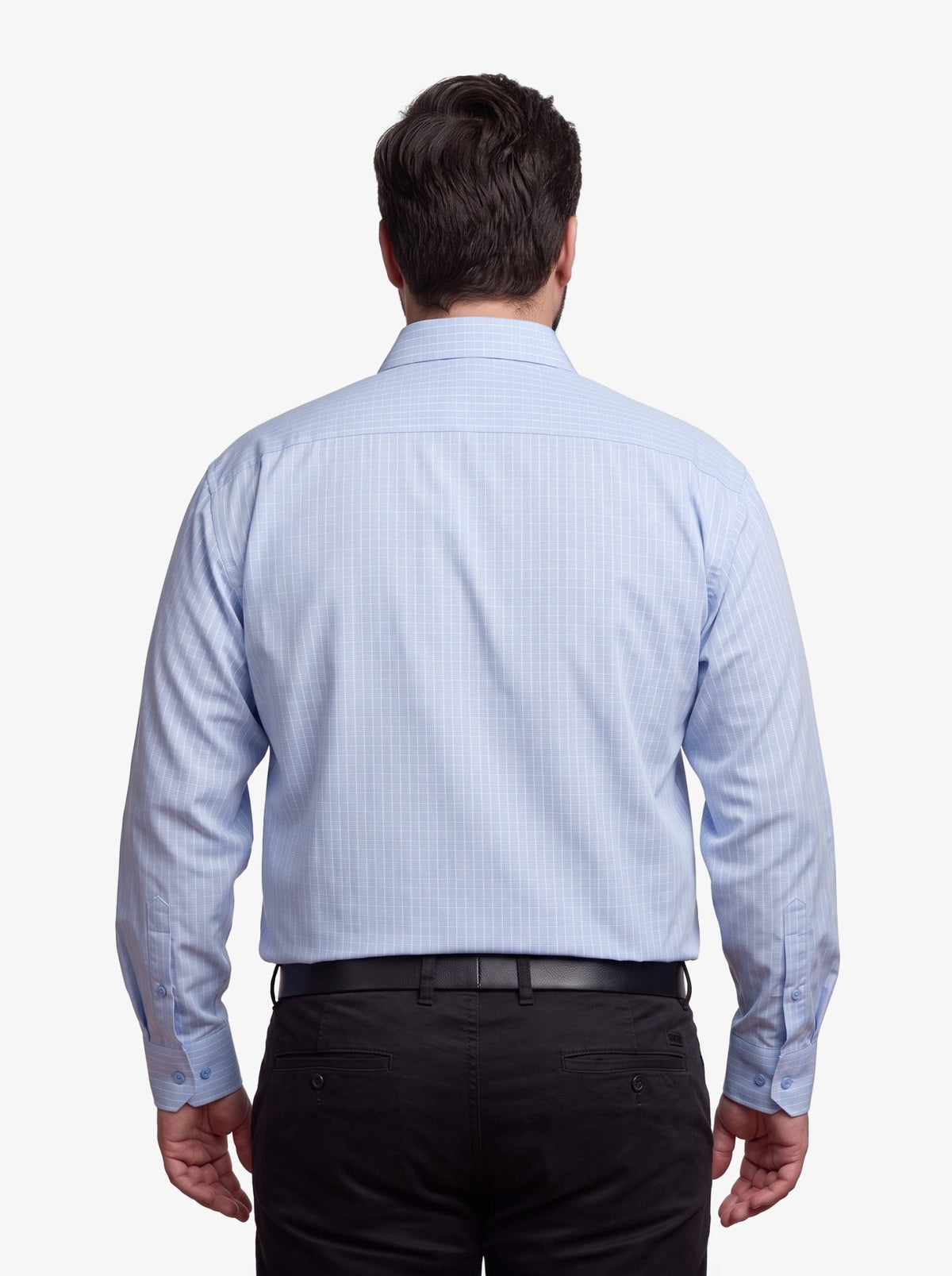 Manchester Camisa Vestir Big And Tall Cuello Ajustable Cuadros - Manchester