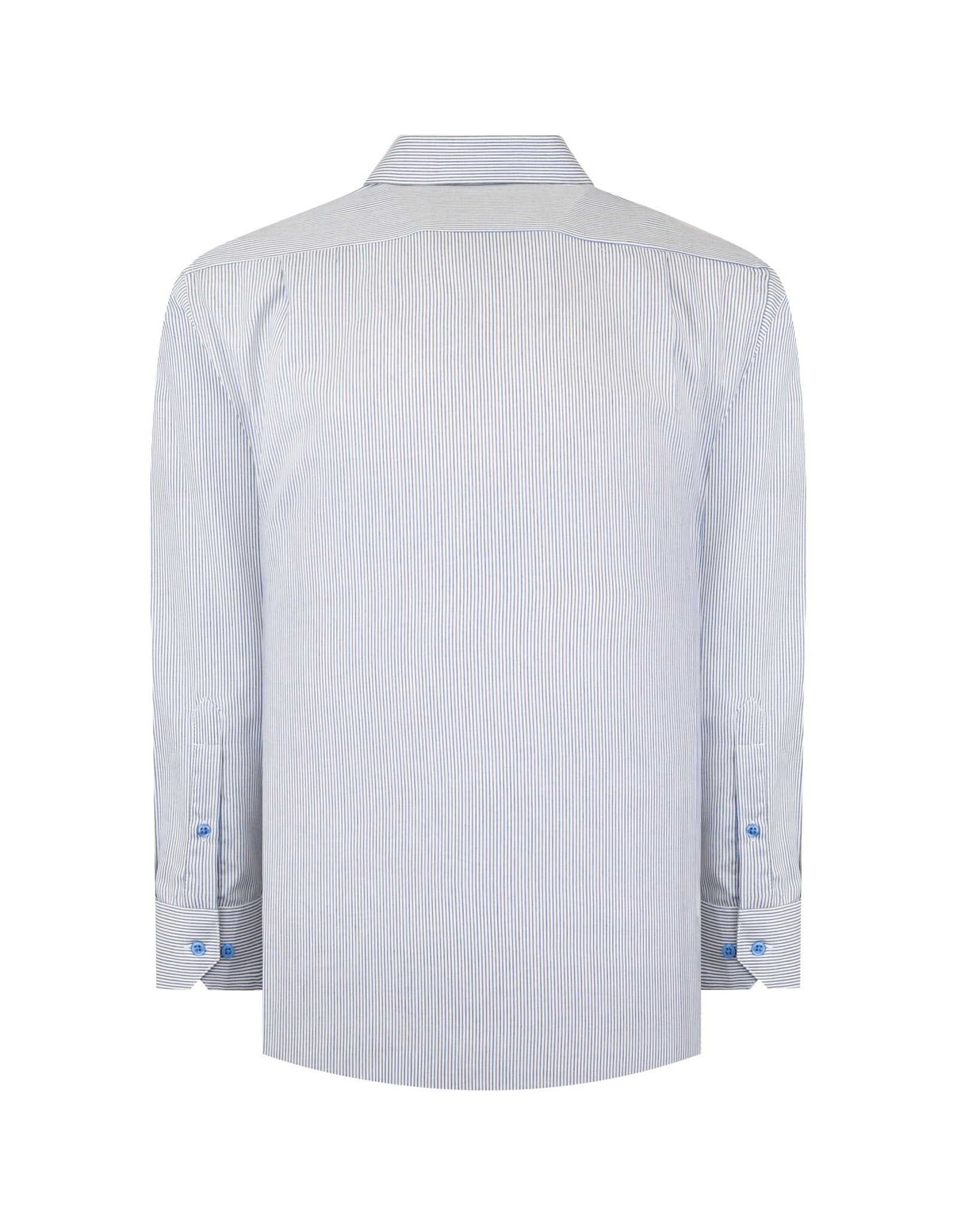Manchester Camisa Vestir Raya Vertical Fina Un Bolsillo - Manchester