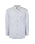Manchester Camisa Vestir Raya Vertical Fina Un Bolsillo - Manchester