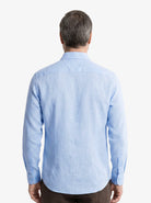Manchester Elite Camisa Casual Lino color azul para hombre